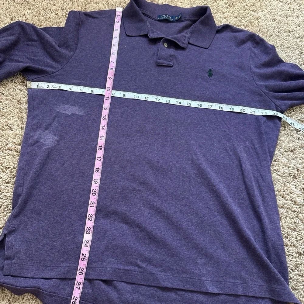 Vintage Polo Ralph Lauren Purple Long Sleeve Polo Shirt - XL - Classic Pony Logo